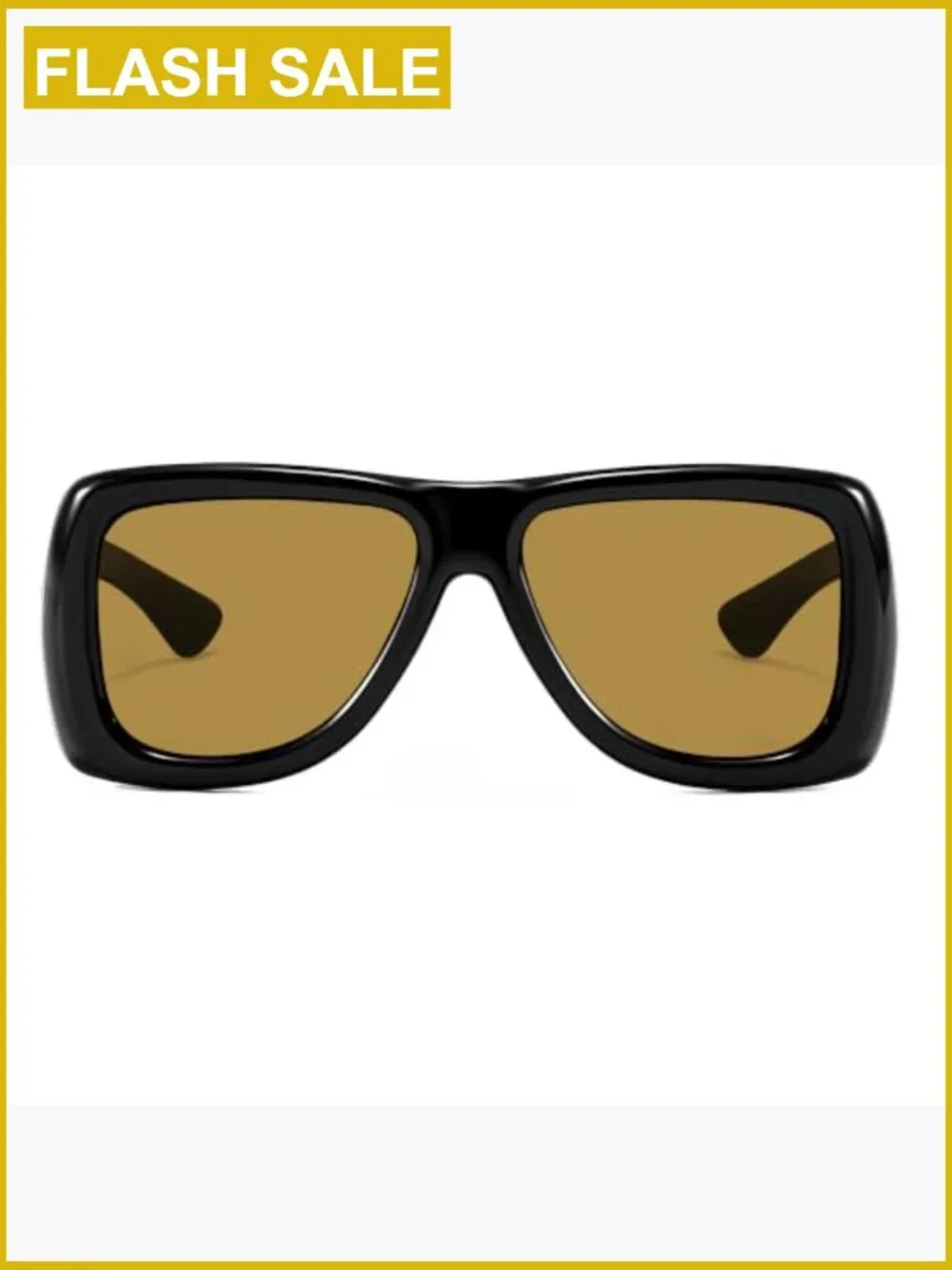 Oversized Thick Square Aviator Sunglasses UV400 Protection Unisex